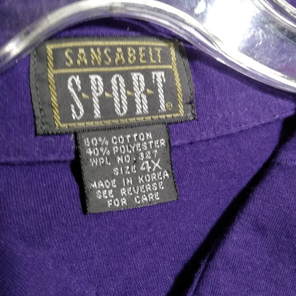 Sansabelt Sport Men's Purple Polo - Picture 3 of 3